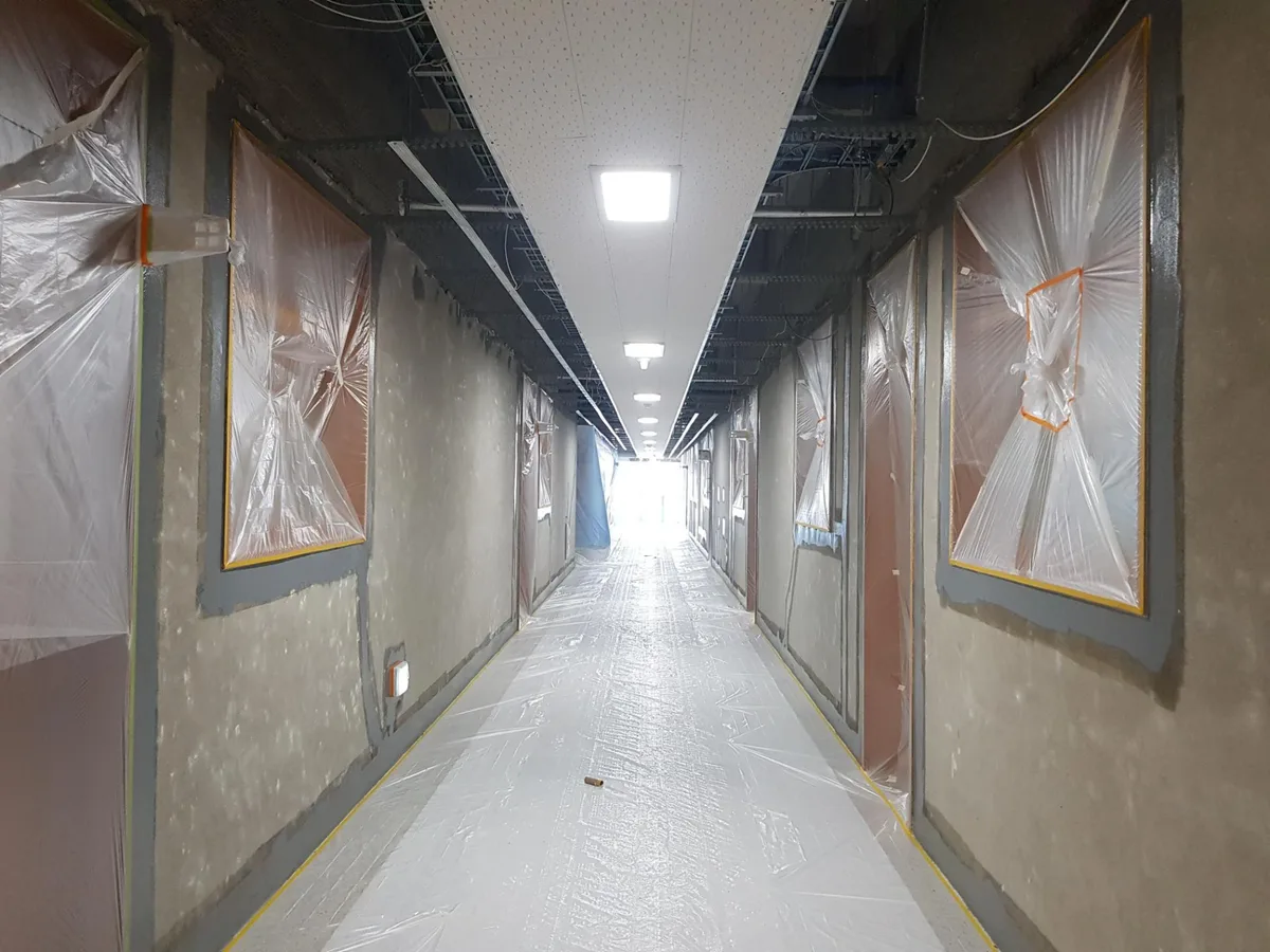 Indoor Wall Construction - Before