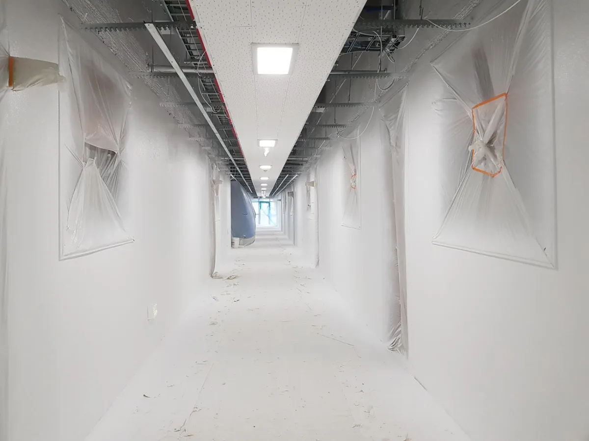 Indoor Wall Construction - After