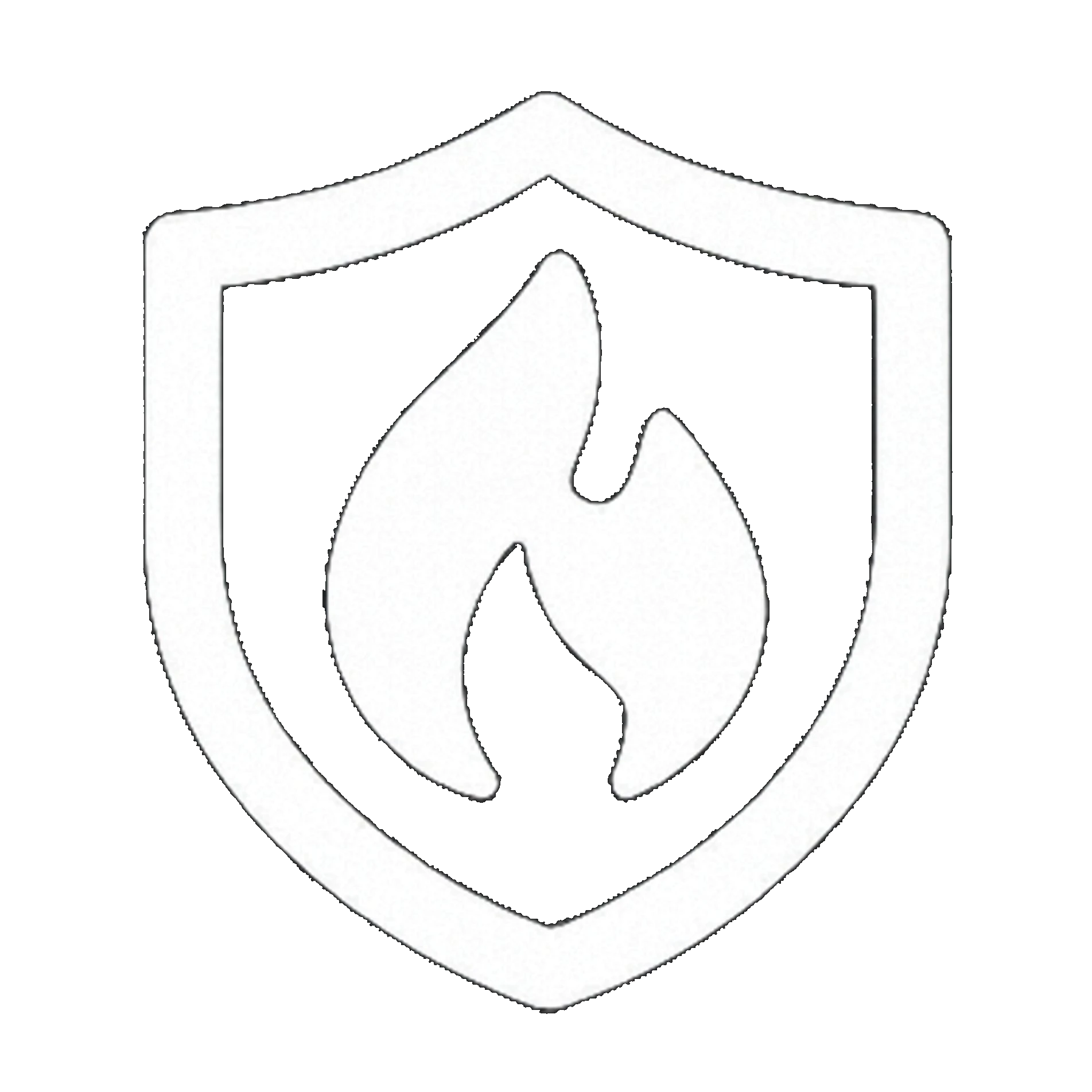 Enhanced fire resistance shield icon