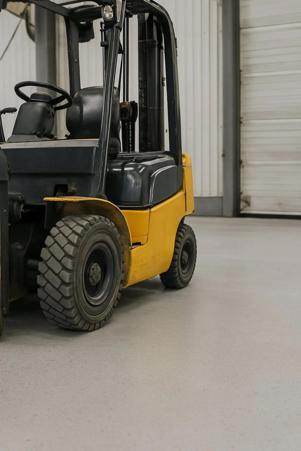 Durable polyurea floor coating with forklift traffic resistance